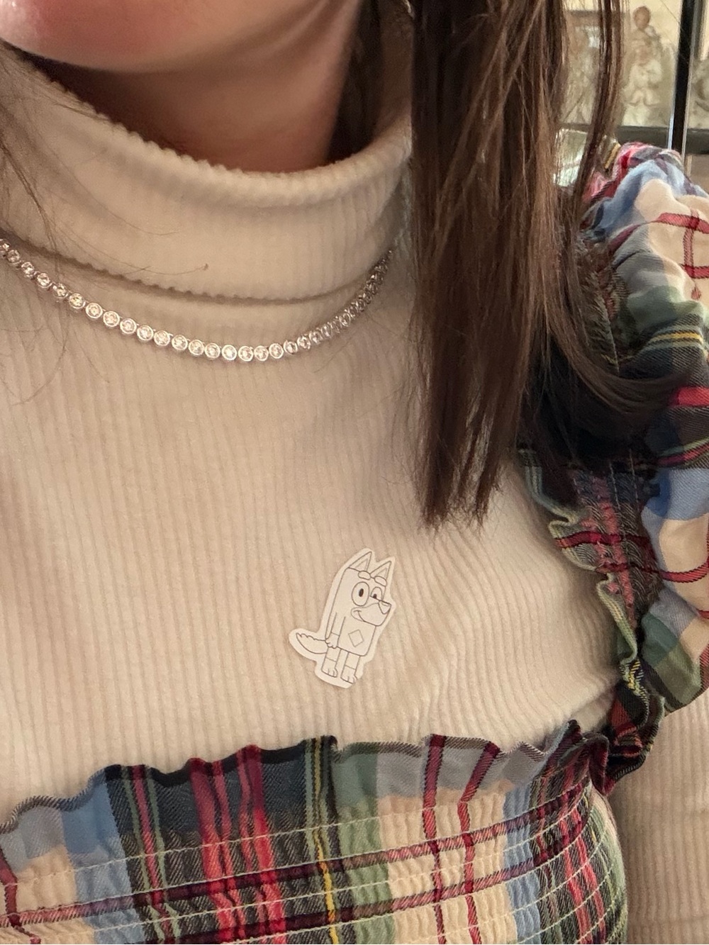 Madewell Silver Crystal tennis Necklace
